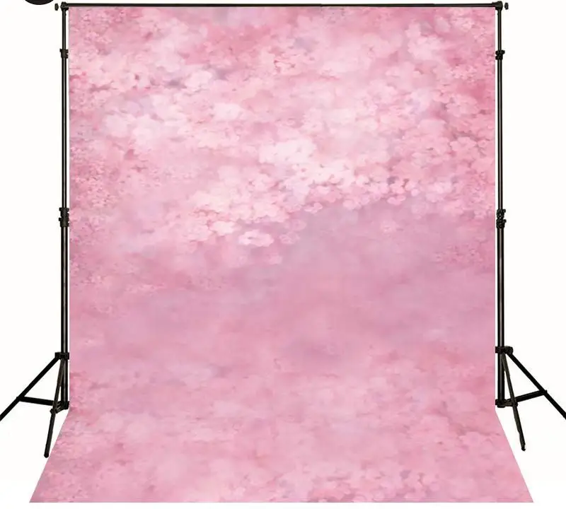 

Pink Peach Flower Bokeh Background polyester or Vinyl cloth High quality Computer print wall backdrop