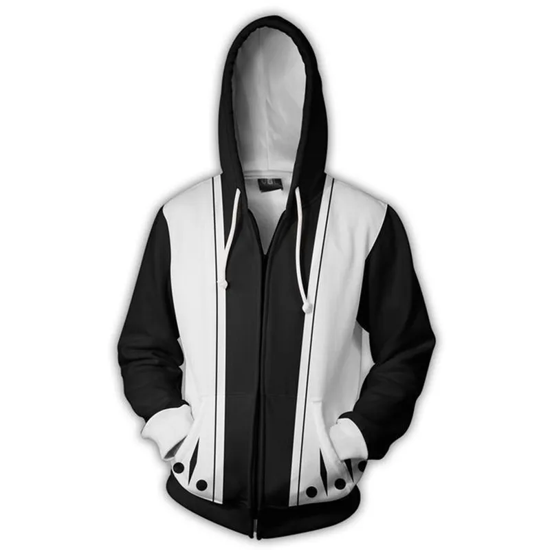 Japanese anime BLEACH Kenpachi Zaraki Kurosaki ichigo hoodie Sweatshirt Cosplay Costume coat Jumper Sweatshirt