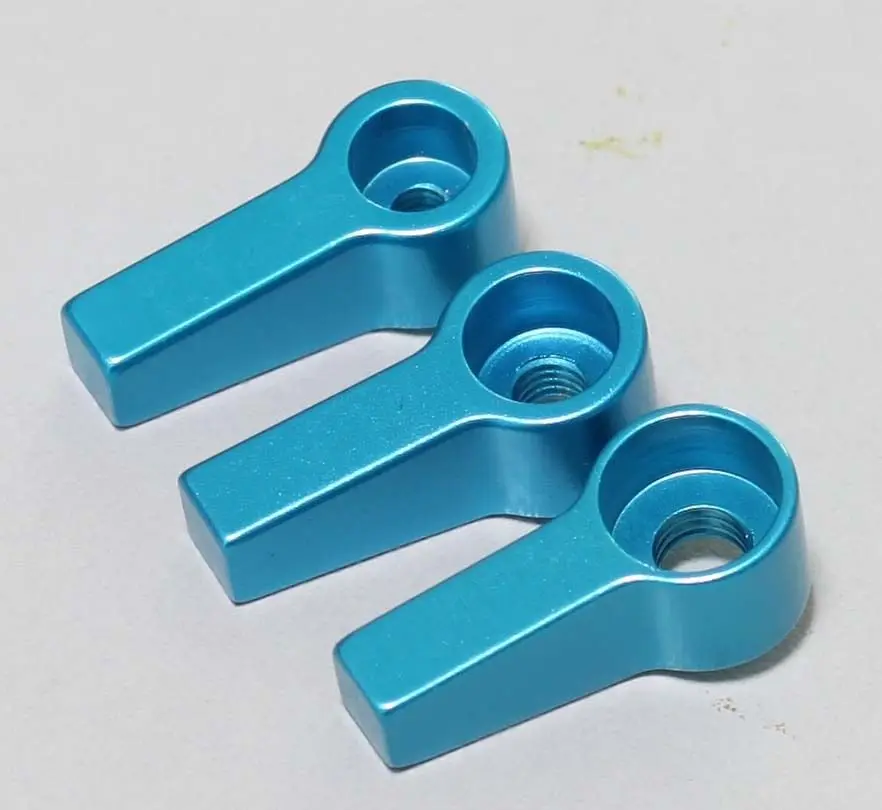 M4 M5 M6 Knob Thumb Screw head L Shape Screw head blue color (pack of Three)