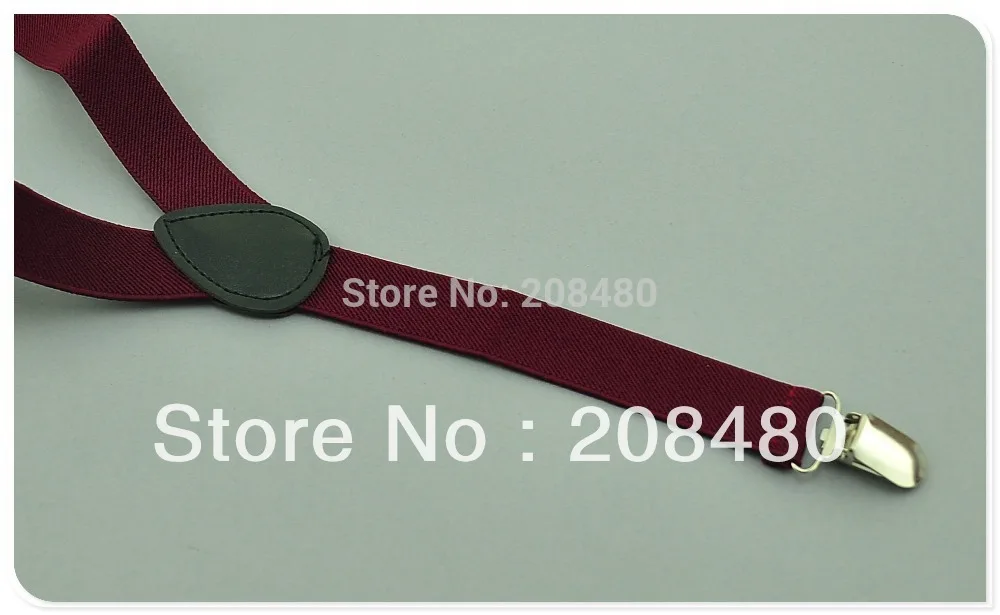 Năm 2021 Tốt Nhất Nam 2.5Cm Rộng "Burgundy" Màu Unisex Kẹp Nẹp Thun Mỏng Suspender Y-Lưng Treo Áo Sỉ & Lẻ