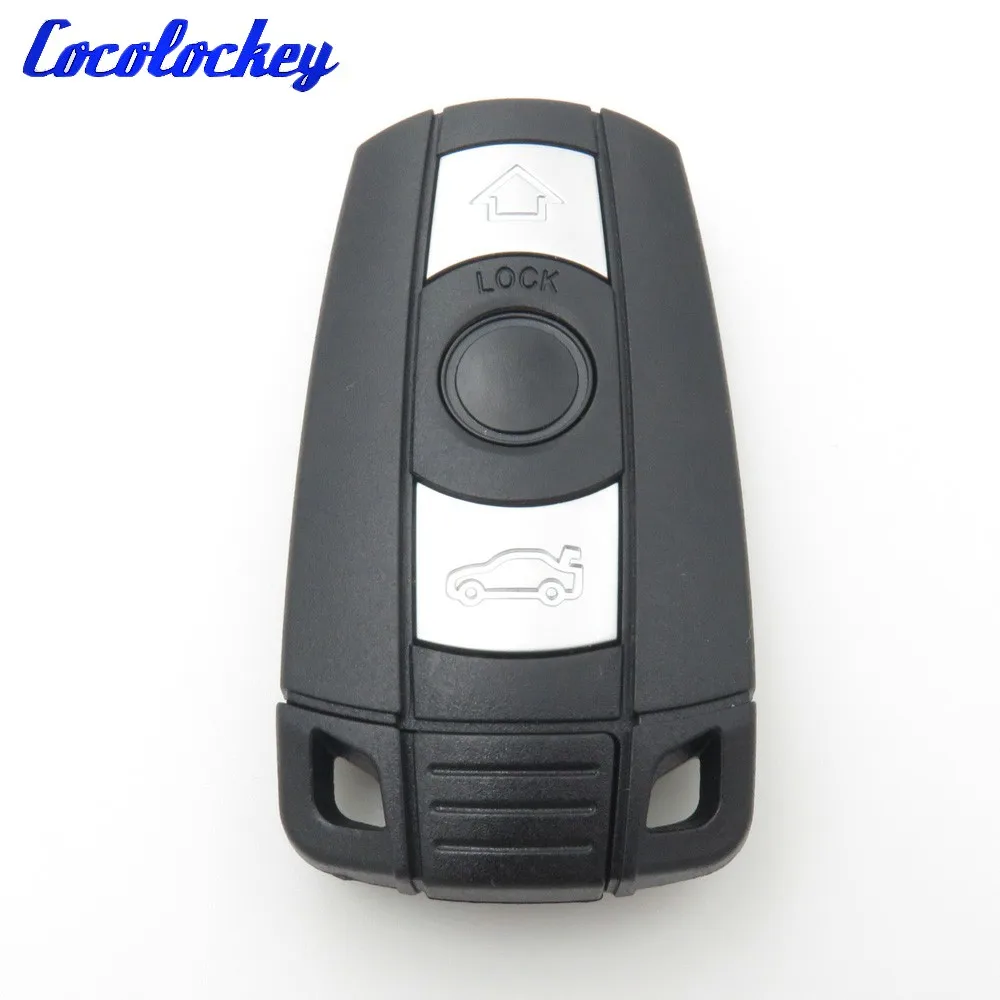 Cocolockey 3 Button Smart Keyless Enter Go Fuction 868MHZ Fit for BMW E90 Remote Key CAS3 CAS3+ System NO LOGO