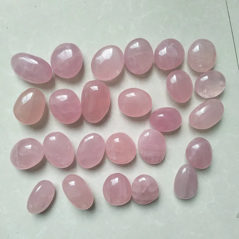 70-120g Natural Rose Quartz Pink Crystal Palm Polished Powerful Spiritual Reiki Chakras Meditation Stones and Healing Crystals