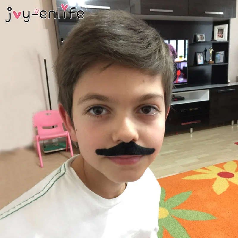Lot de 60 moustaches à coller - Faux barbes - Moustache autocollante - Pour fête de Noël, anniversaire, fête