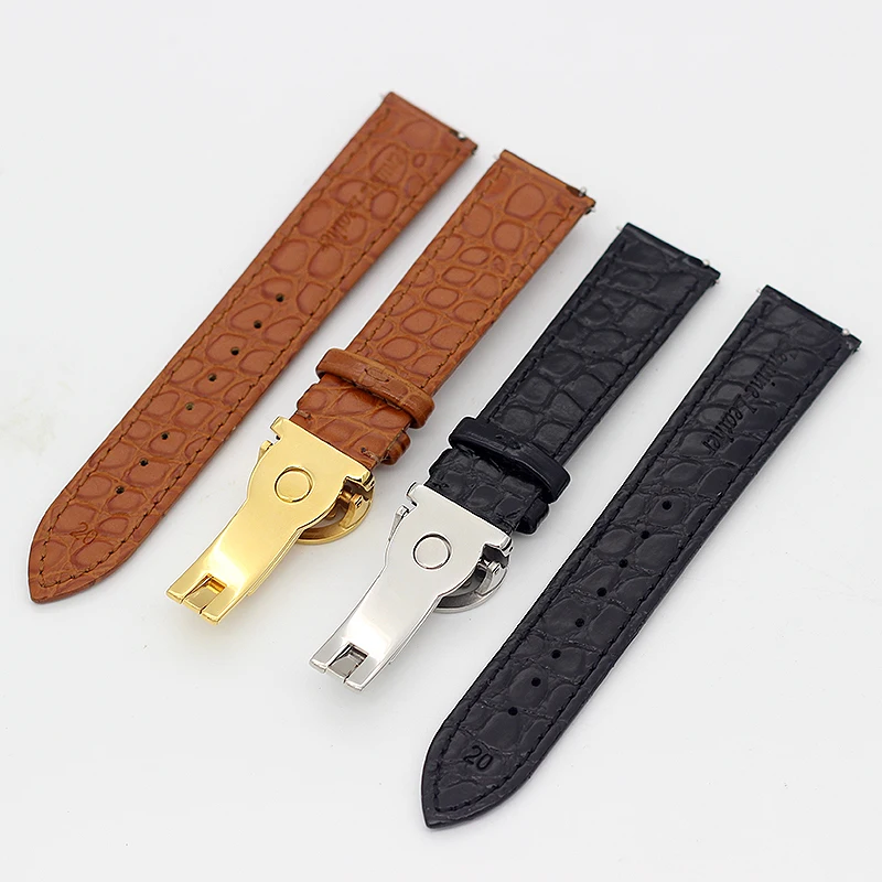 New Fashion genuine leather watch strap 19MM 20MM 22MM Watchbands For PP Wath bands With Stainless Steel Deploy Clasp Men Women