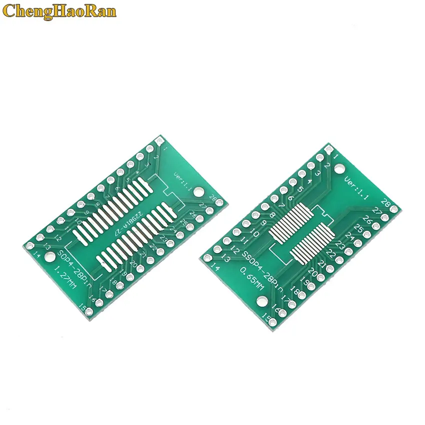 ChengHaoRan 5PCS TSSOP28 SSOP28 SOP28 to DIP28 Transfer Board DIP Pin Board Pitch Adapter TSSOP-28 SSOP-28 SOP-28 to DIP-28