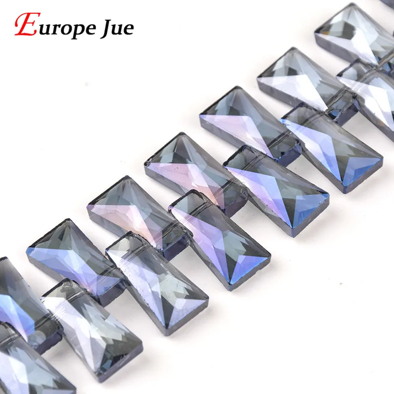 Long square Faceted Austrian crystal beads 50pcs 20*10*7mm rectangle glass beads for jewelry making bracelet DIY Free shipping