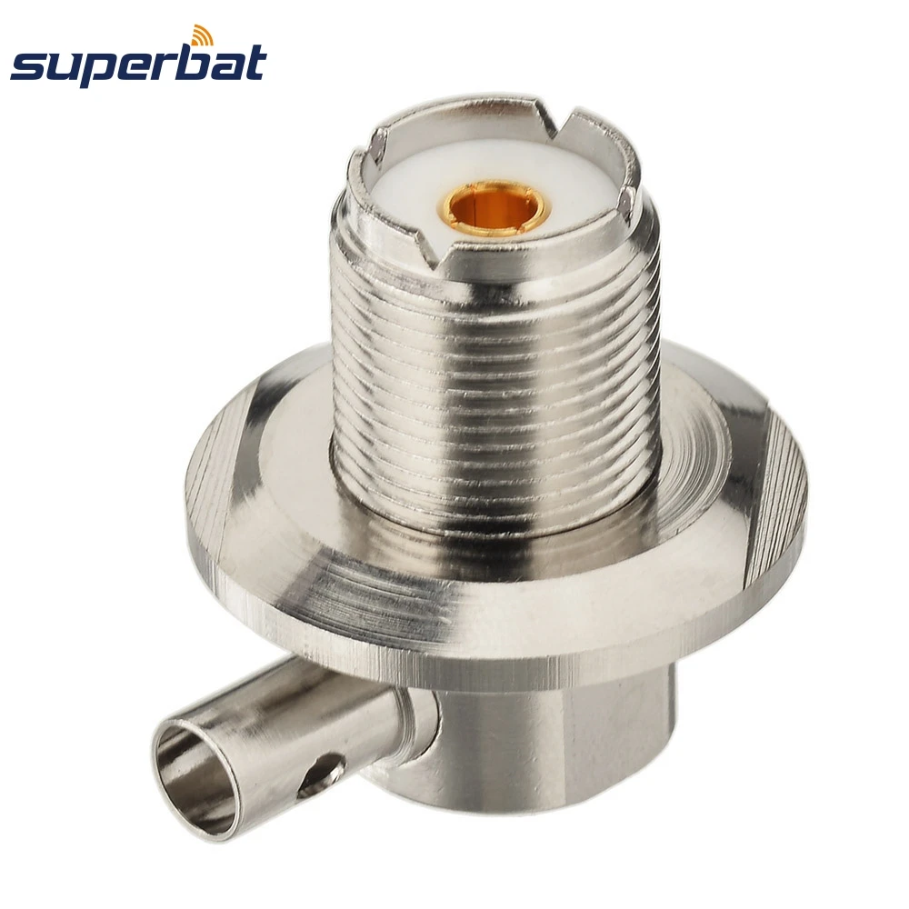 Superbat 10pcs UHF SO239 Female Right Angle Solder RF Coaxial Connector for Cable LMR195,RG58,RG400