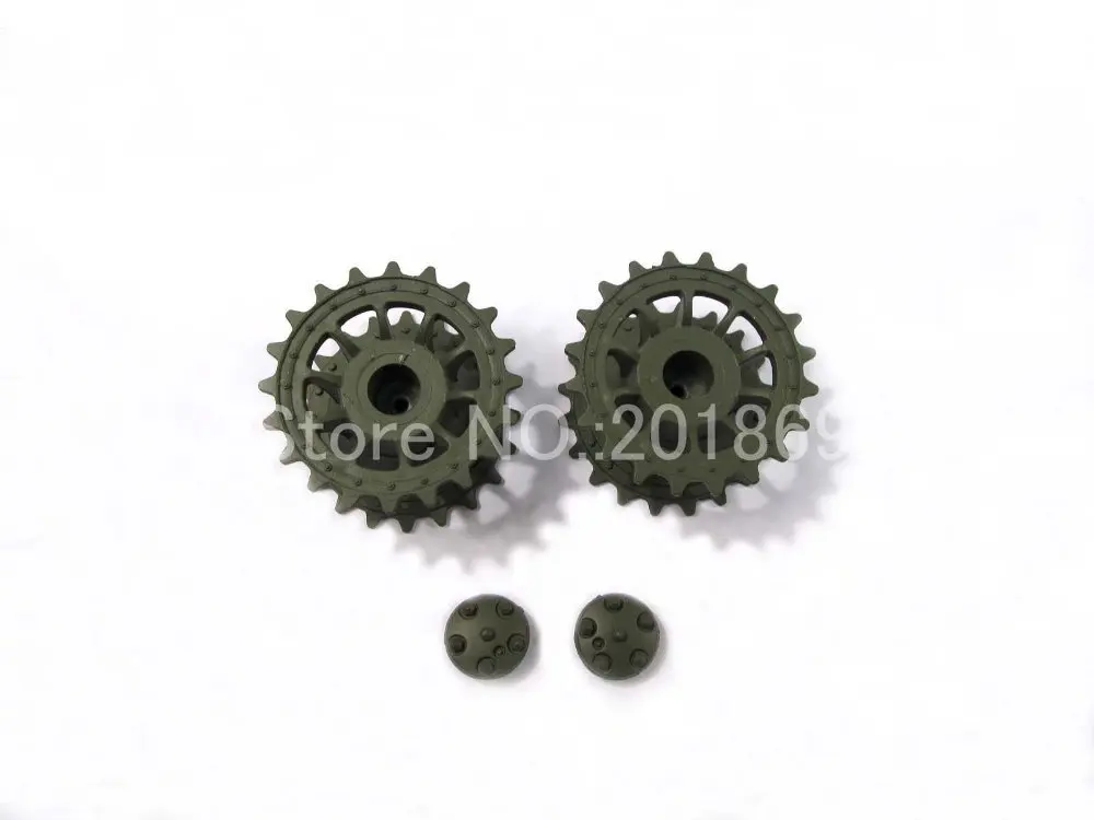 Henglong plastic driving wheels, sprockets(army green) for 1:16 1/16 henglong 3818/19-1 Germany Tiger 1 rc tank, henglong parts