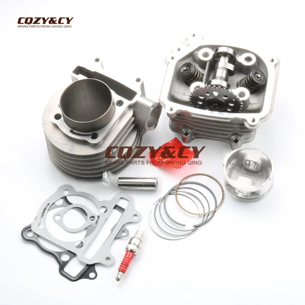 155cc EGR Big Bore Kit, Performance Coil AC CDI & A14 Cam & Fan for GY6 150cc 157QMJ 58.5mm Chinese Scooter