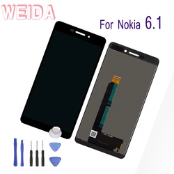 Substituição da tela táctil do LCD, conjunto do digitalizador para Nokia 6.1, TA-1016, TA-1043, TA-1089, 5.5