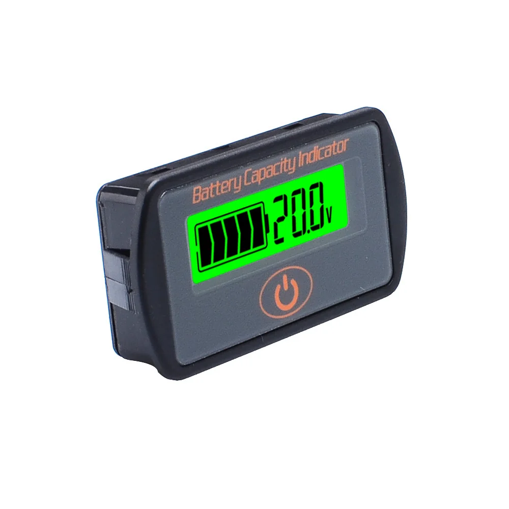 12V/24V Adjustable LCD Car Lead-Acid Lithium Battery Tester Touch-Type Voltage Battery Capacity Indicator LY7S Voltmeter