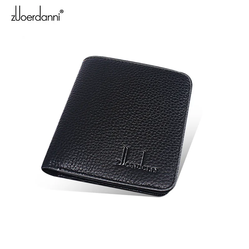 wallet men short Ultra-thin mini purse Retro leather female slim wallet high quality vertical fashion style A605