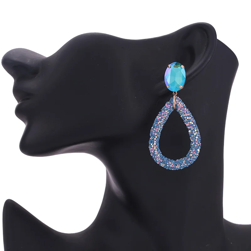 Sehuoran Oorbellen Crystal Drop Earrings For Women Statement Earrings Weddings Brincos Bohemian Women Earrings Fashion Jeweley