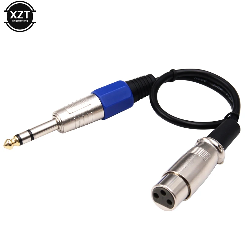 1 Máy Tính Mới Nhất 3 Pin XLR Cáp Âm Thanh Nữ Sang 1/4 "6.35Mm Cắm Micro Stereo Adapter dây Cáp Dành Cho Đàn Guitar