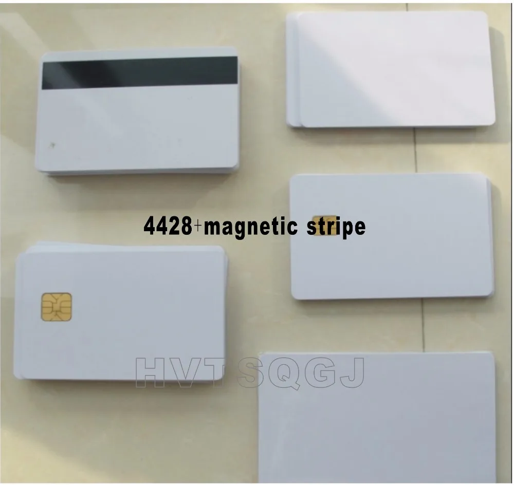 

1000 шт. SLE4442 с 2-дорожечной магнитной полосой Hi-Co, контактная смарт-карта с IC-чипом, композитная карта с малым IC-чипом