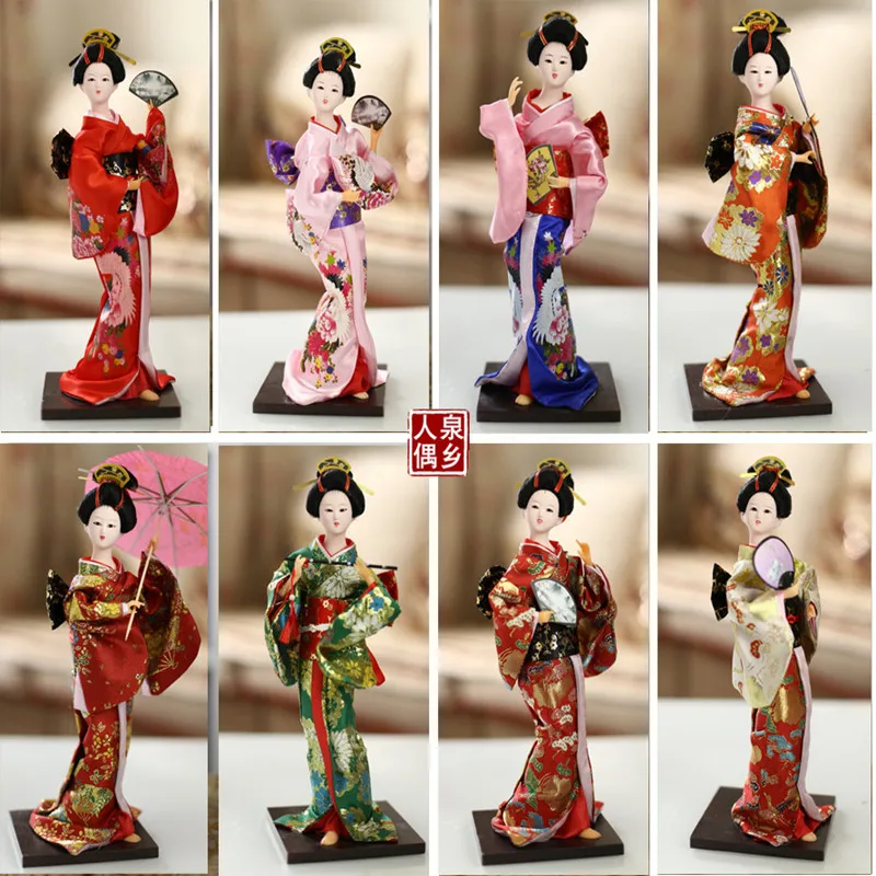 

Resin Statuette Japanese Geisha Dolls Home Decorations In Stock Kimono Doll Human Female Silk Man Model Birthday Gift For Girl