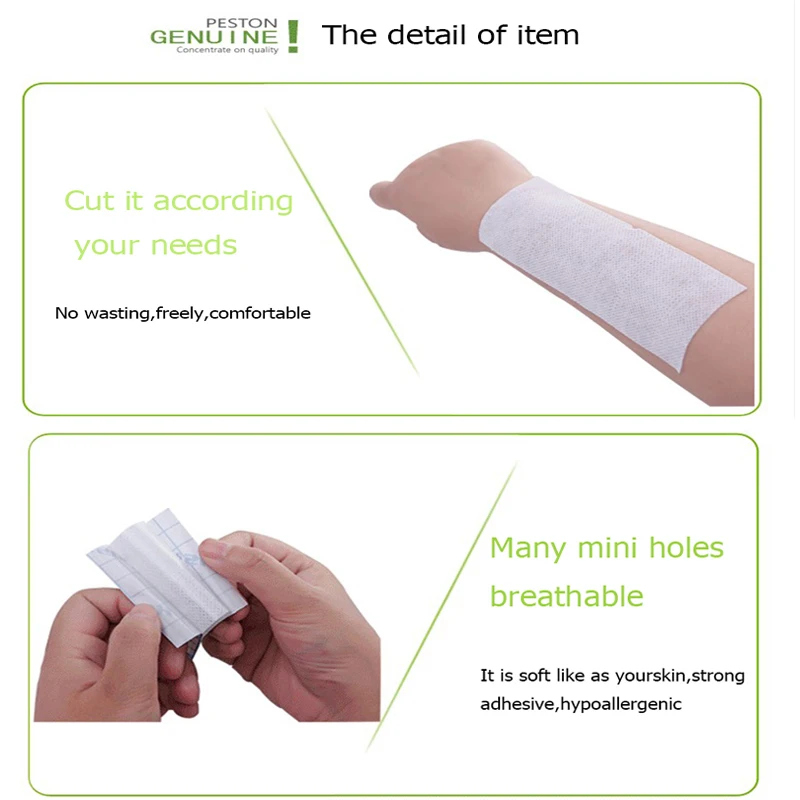 1 Roll Medical Non-woven Tape Adhesive Plaster Breathable Patches Bandage First Aid Hypoallergenic Wound Dressing Fixation Tape