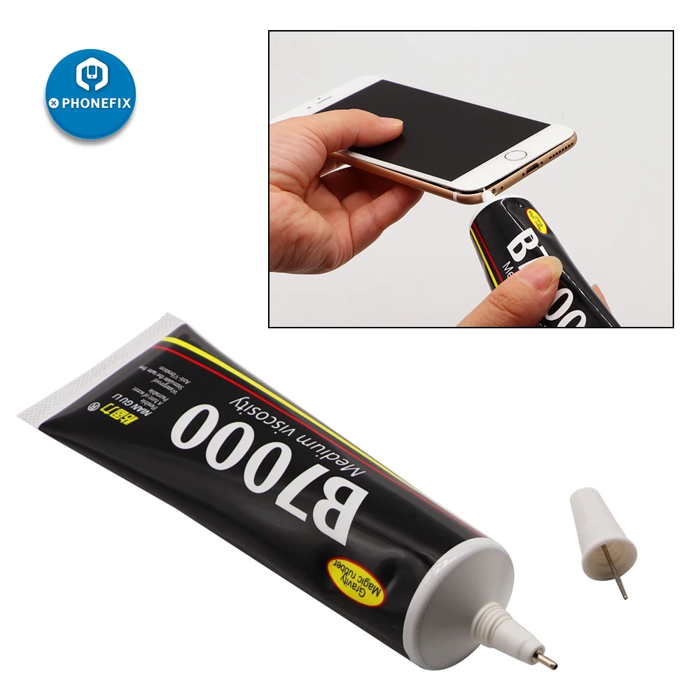 Cola adesiva transparente multiuso b7000, vidro touch screen, reparação de celular para capa de celular, joias, ferramentas diy, reparo de relógio