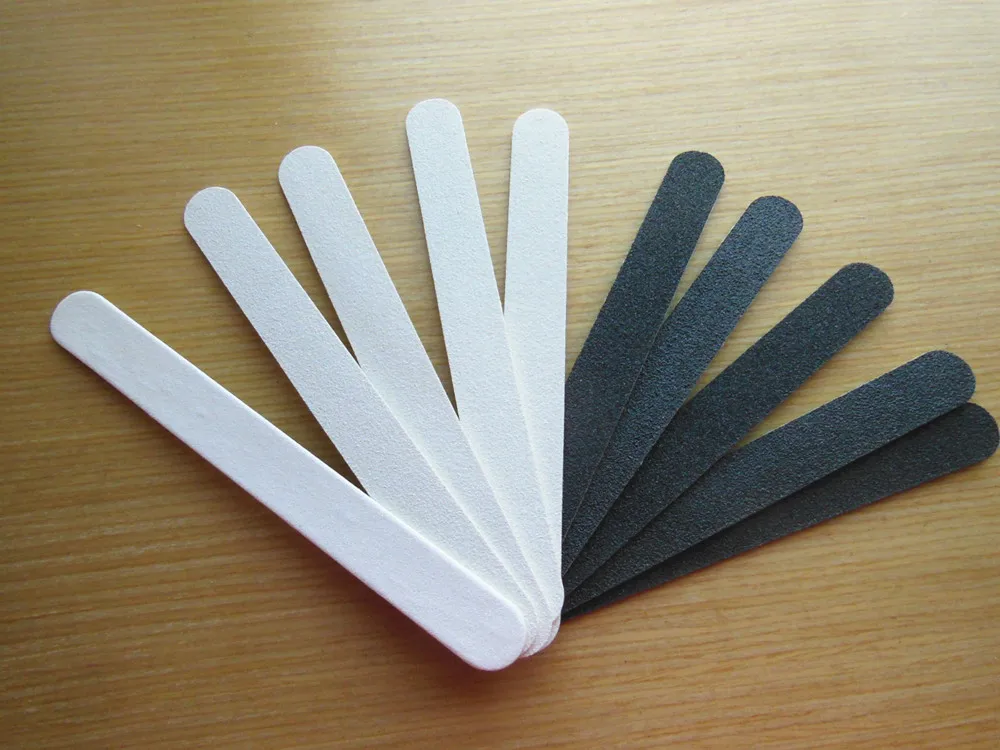 10pcs/Lot - Nail Art Manicure Buffer mixed colour Sanding Files Wood Crescent Sandpaper Grit Wholesale