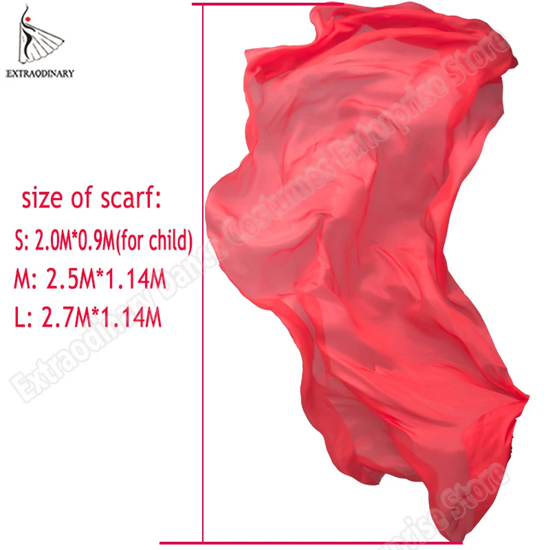 Veil Shawls Women Belly Dance Silk Veils Light Texture Stage Performance Hand Thrown Scarf Costumes Accessories 250cm 270cm