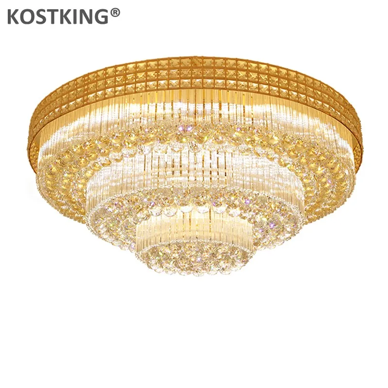 

Luxury Ceiling Led Crystal Chandelier Light For Living Room Bedroom Modern Led Gold K9 Crystal Lamp Lustre Cristal 110V 220V