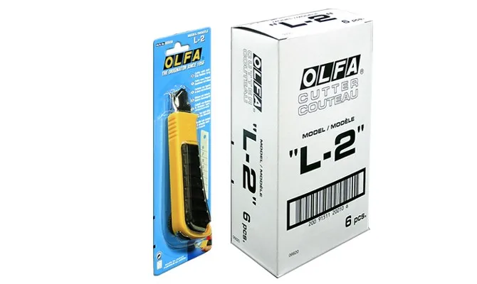 MADE IN JAPAN OLFA L-2 18mm Heavy-Duty Rubber Inset Utility Knife Rubber Grip Insert Genuine