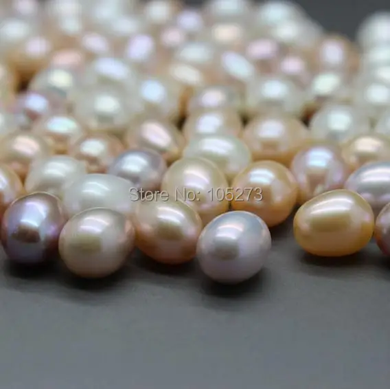 100% natural freshwater pearls, half hole single pearl, extremely strong light 7-8mm, white pink Purple three color optional