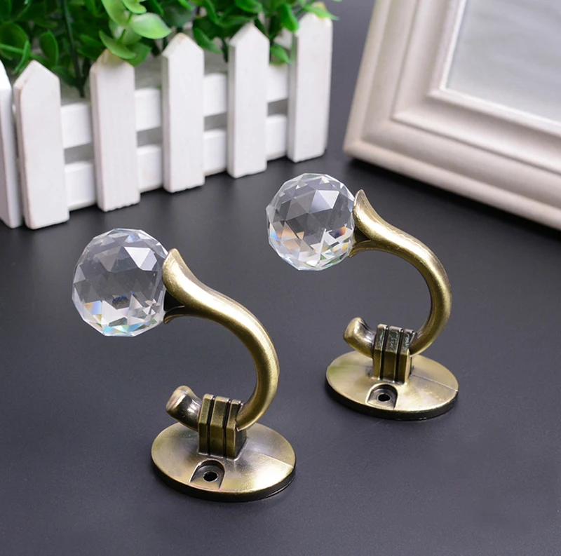 Crystal Curtain Tie Back Holders Metal Tieback Wall Hooks Hanger Home Decoration