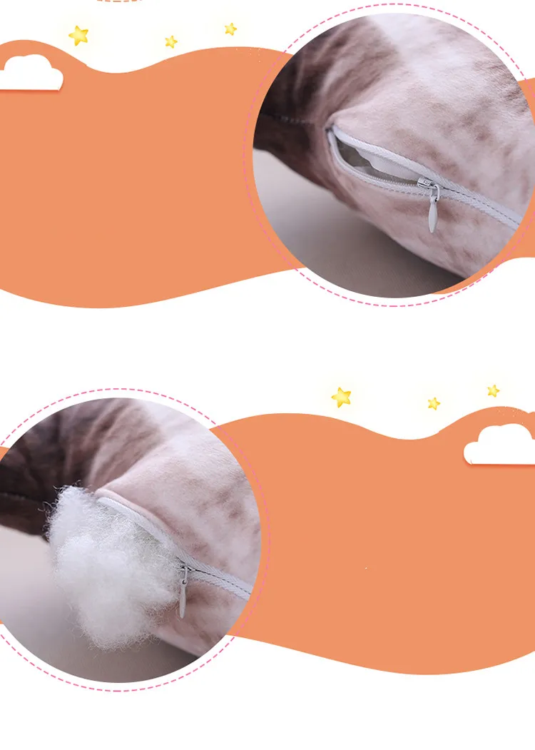 1pc 40cm Simulation Plüsch Katze Kissen Weiche Kuscheltiere Kissen Sofa Decor Cartoon Plüsch Spielzeug für Kinder kinder Geschenk – Detail 8