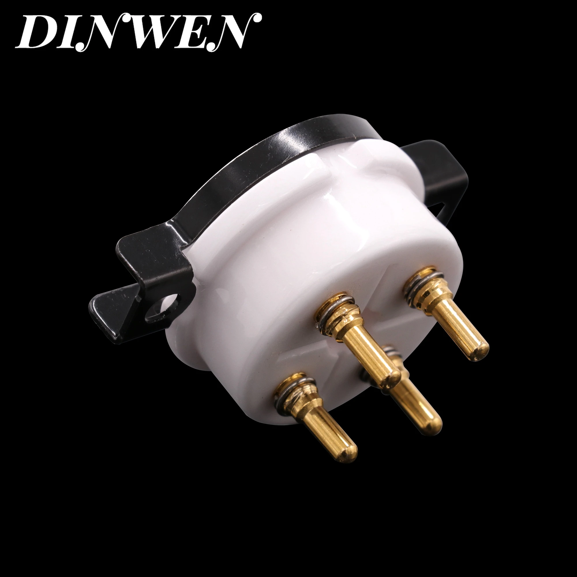 1PC 4PIN ROHR BUCHSE EIZZ High-End Keramik Vergoldet Kupfer VENTIL BASIS für 300B 2A3 811 5Z3 45 71A Vintage Audio Verstärker DIY – Detail 3