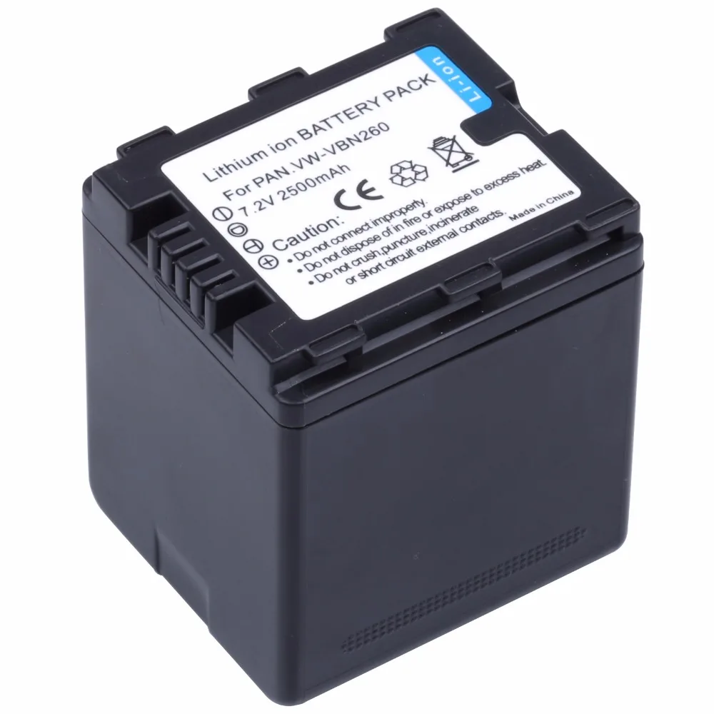 Probty 2 قطعة VW-VBN260 VBN260 2500mAh بطارية لباناسونيك HDC-TM900 HDC HS900 SD800 SD900 TM800 TM900 HS900