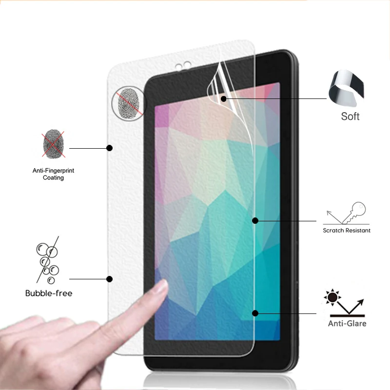 

BEST Anti-Glare Matte protective Film For Dell V7-3740 7.0" tablet pc Anti-Fingerprint Screen Protector films with clean cloth