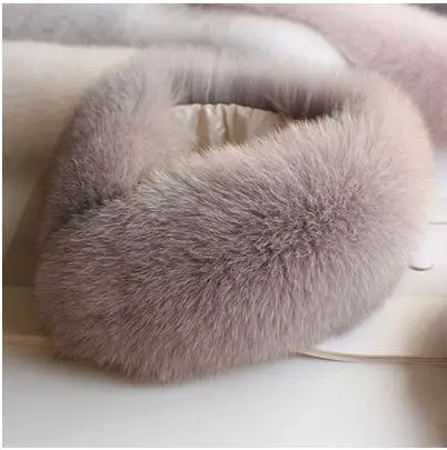 Hot Sale Real Fox Fur Scarf Women Headband Scarves Neck Warmer Natural Fox Fur Wrap Cape Shawl Poncho Snood Winter Warm Magnet