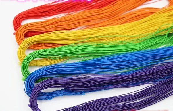 15rolls/lot 8m/roll 1mm round elastic band stretch rope Bungee Cord Strings handmade sewing diy accessories 20 colors1357