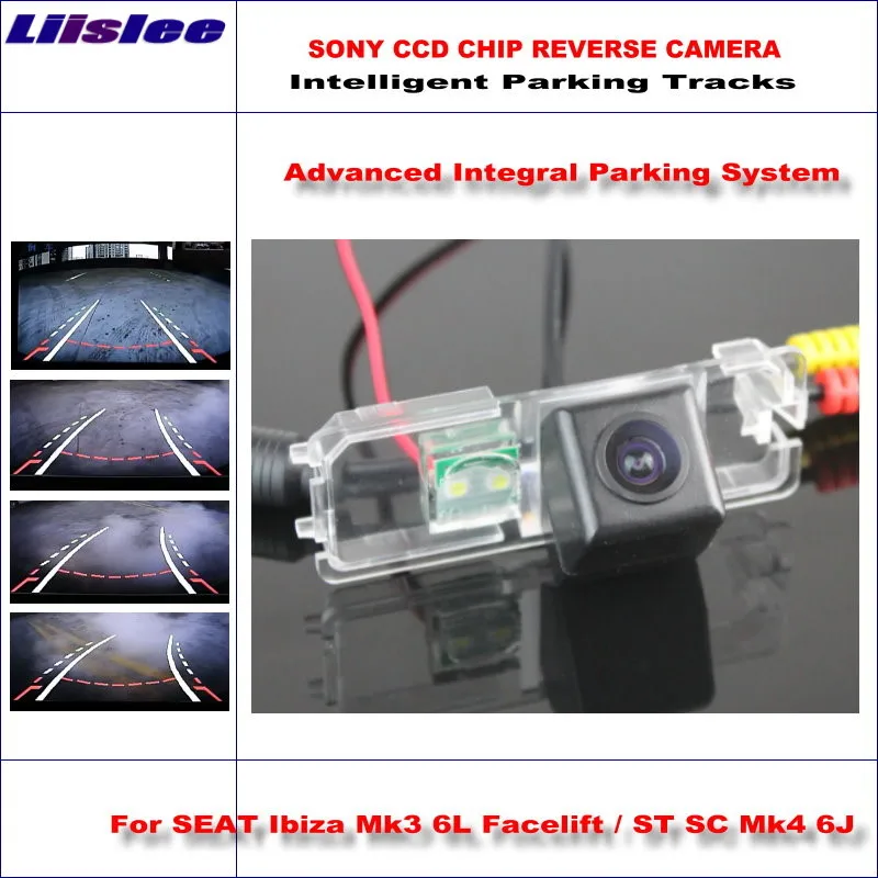 

Car Rear Camera For SEAT Ibiza Mk3 6L Facelift Intelligent Parking Tracks Backup Reverse Dynamic Guidance Tragectory HD CCD CAM