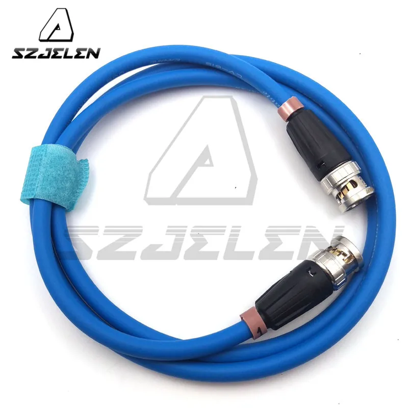 SZJELEN Blue cable 12G HD SDI Video Coaxial Cable Neutrik BNC to BNC 75-Ohm Coax Cable,100cm