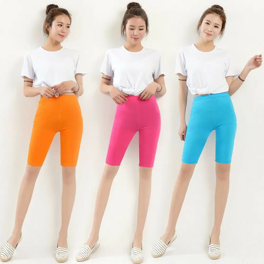 

Women Cotton 3/4 Length safety pants Stretchy High Waist Underwear's Pants Safety Size 3XL-5XL