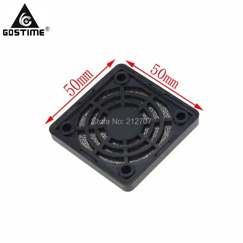 50PCS Gdstime 50mm Fan Dustproof Cover Computer Case Mesh PC Dust Filter Black 5cm