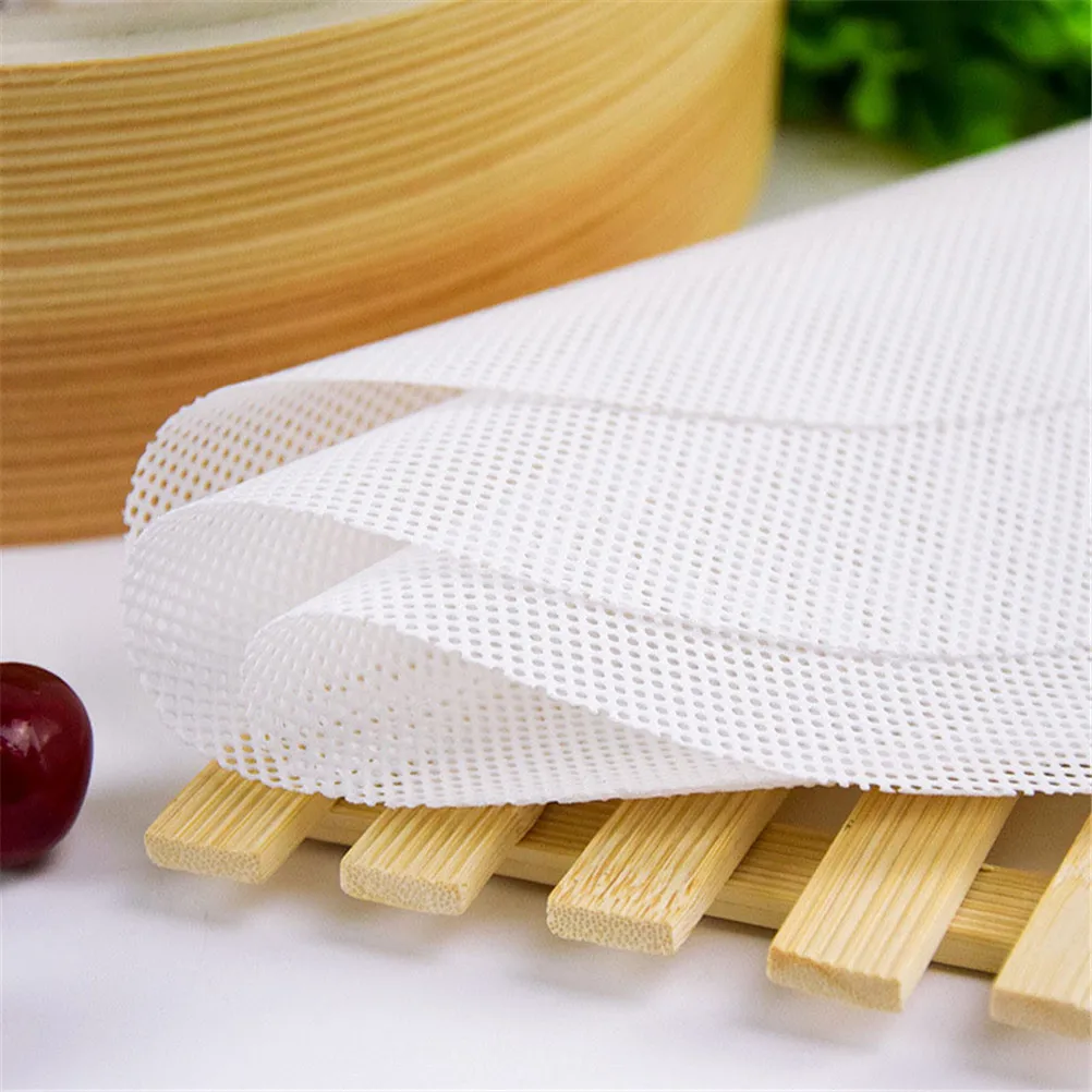 Kitchen Cooking Tools Silicone Non-Stick Steamer Mesh Pad Round Dumplings Mat For Steamed Stuffed Buns/Bread Pastry image 4