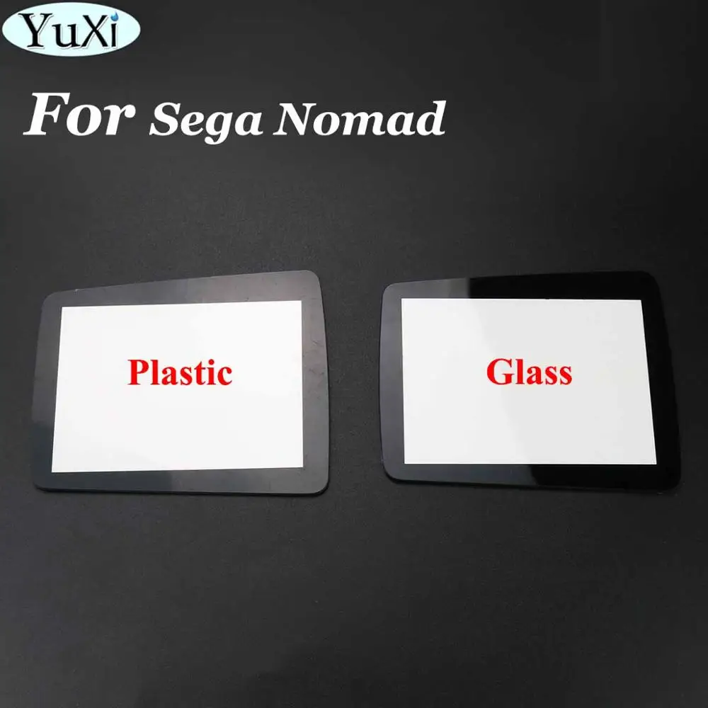 YuXi Plastic & Glass Screen Protector Cover Lens replacemnt film for Sega Nomad handheld game player console