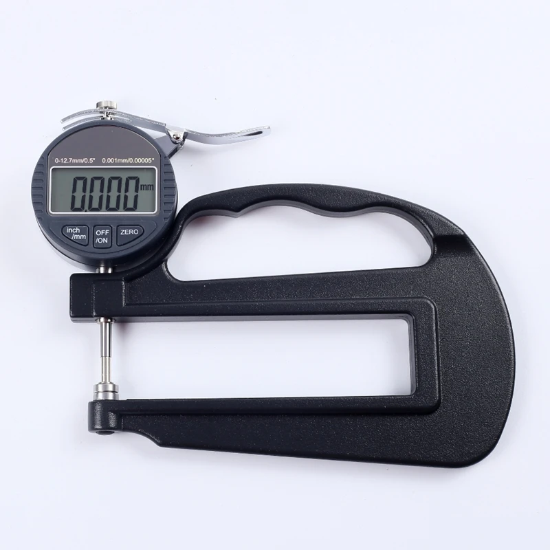 

0-10mm Electronic Digital Thickness Gauge 0.001mm Micron Thickness Indicator Paper Leather Micrometer Measure Tools Depth 120mm