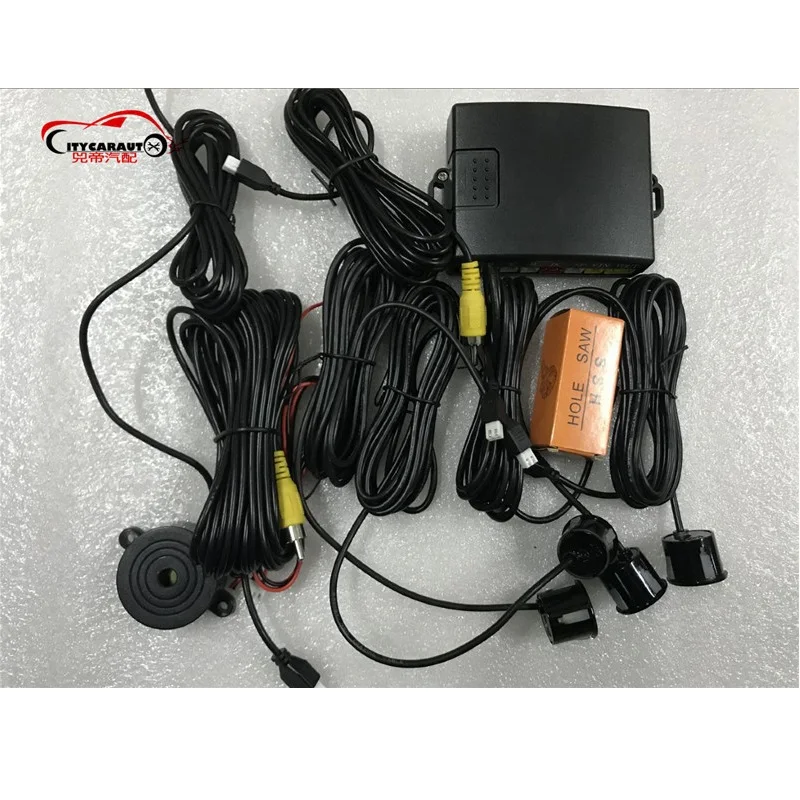 Car Rear Mirror Parking Sensor Vedio  4 Sensor For Ford Ranger 2015-22 Reversing Radar Detector Parking Assistance Alarm System