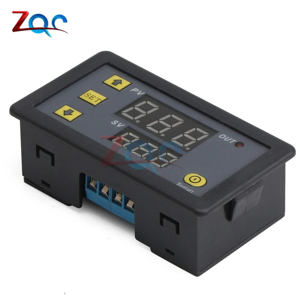 AC 110V-220V DC 12V Digital Time Delay Relay LED Display Cycle Timer Control Switch Adjustable Timing Relay Time Delay Switch