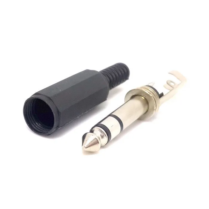 

100pcs 6.35mm 1/4" Male Stereo Audio TRS Jack Plug Connector soldering