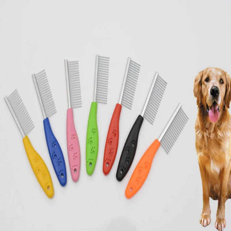 100pcs New Stainless Steel Pet Dog Comb for Dogs Cats Hair Removal Single Row Straight Comb Puppy Hair Grooming Tool Pet Product