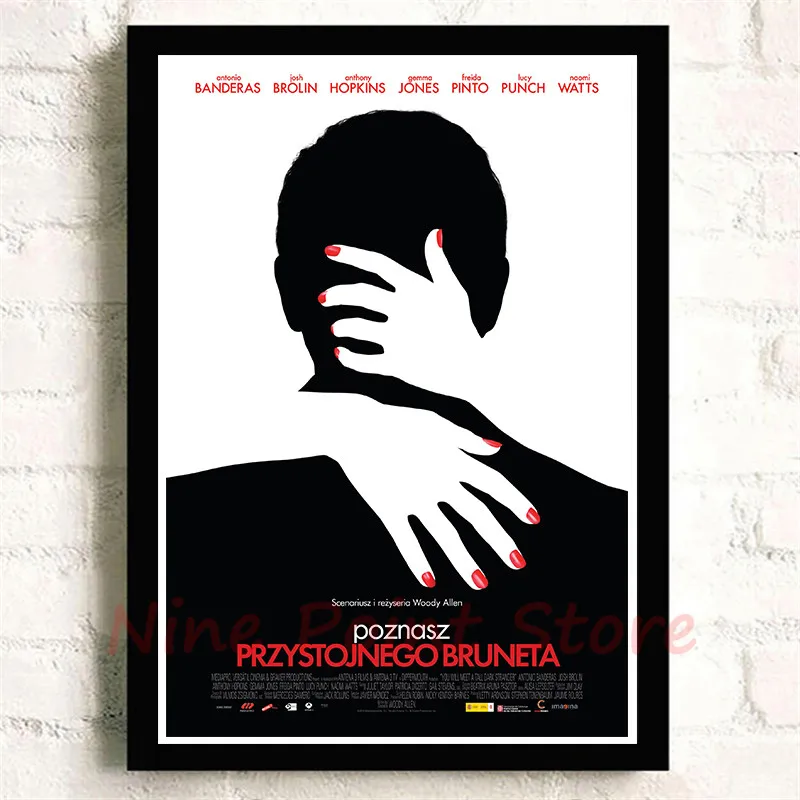 Woody Allen White Coated Paper Movie Poster Wall Sticker Home Decora wall sticker Frameless