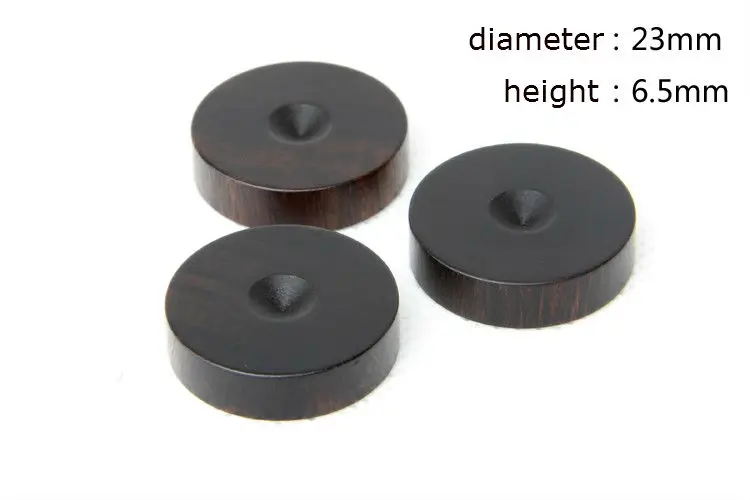 4pcs/set Diameter 23MM / 33mm trumpet audio amplifier tube amp pure ebony wood shims speaker Stand spikes shock pad