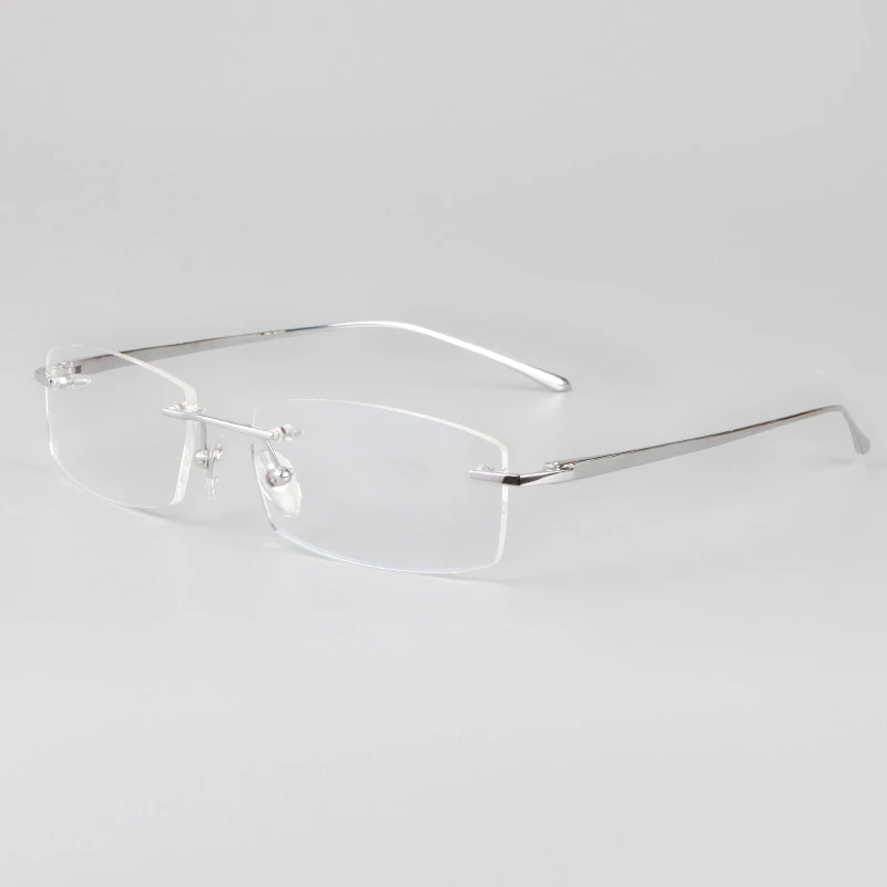 New Arrivals Business Eyewear 100% pure titanium male rimless Eyeglasses frame light weight recipe RXable 6379 size 55-17-140