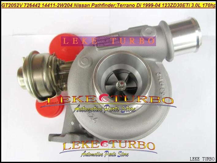 Turbo GT2052V 726442 726442-0001 726442-5004S 14411 2W204 14411 2W20A For NISSAN Pathfinder TERRANO DI ZD30ETi 3.0L ZD30 D 170HP