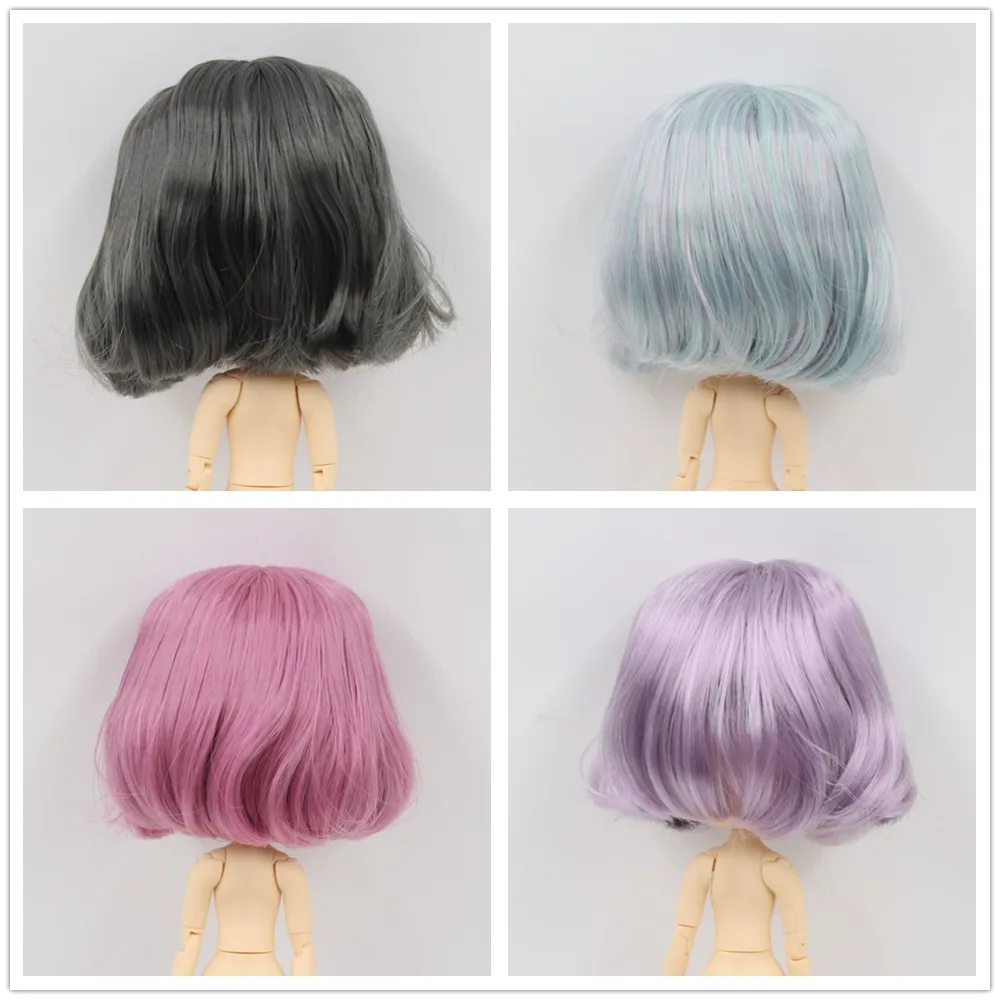 DBS blyth doll icy wig rbl scalp and dome short wavy hair for DIY cutom doll anime